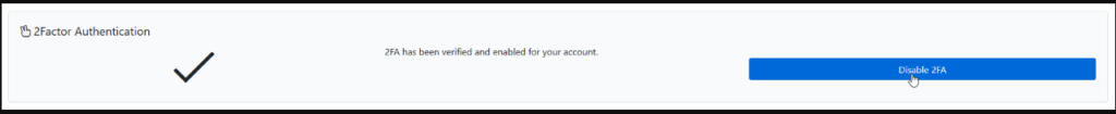 Disable 2FA